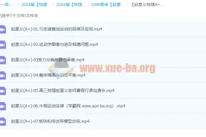 2024年 高三高考 赵星义物理 一轮A+ 暑假