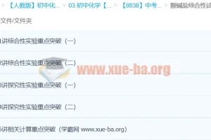 初中化学 中考化学酸碱盐综合性试题突破 [5讲-陈潭飞]