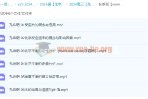 2024高三高考化学 孔维刚 秋季班