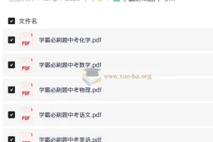 中考学霸必刷题考✅