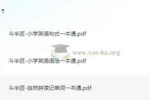 斗半匠 小学英语一本通 (语法+自然拼读+句式)