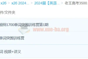 老王高考 3500词 1700词 28天单词突围训练营