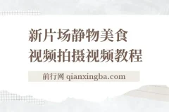 新片场静物美食视频拍摄视频教程，美食静物摄影技巧