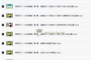 一分钟速算 幼儿数学启蒙 指算法和加减乘除法 40集