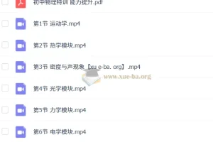 质心初中物理 能力提升7讲