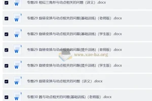2025初中几何模型90讲 word文档