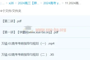 万猛生物 2024高三高考生物押题班