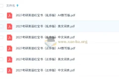 2027考研英语 红宝书词本（不背单词版）高清