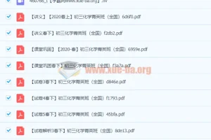 2020春 初三化学 陈谭飞