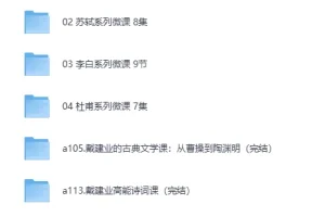 《戴建业老师B站微课合集》[mp4]