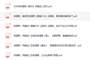 《伊藤润二漫画系列合集》日本恐怖漫画[PDF]