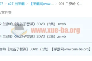 兰彦岭《鬼谷子智谋》（3集）