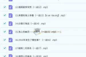 王芳讲一战二战音频课