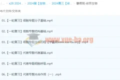 2024高三高考生物 徐京生物 暑假班