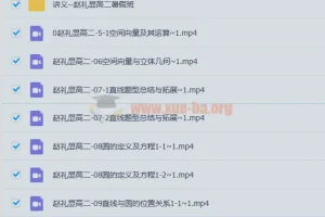 高中数学 2023年赵礼显数学 高二暑期班 更新16讲