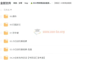 2024 考研英语 朱伟英语 全程班