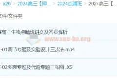 徐京生物 2024高三高考押题点睛班