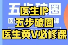 医生IP五步破圈黄V医生IP百万爆款从0到1的必修课！学习内容运营的底层逻辑，平台再多再变也不怕