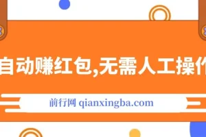 全自动赚红包，无需人工操作，100%出收益，赚不到请你打死我