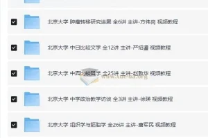 最高学府北京大学精品网课大合集 名师亲授 【41G】