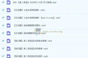 高中英语 2024-2025 高二英语 李辉 高二英语全体系规划学习卡(上1期)