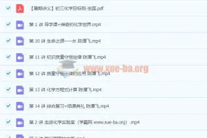 2020暑初二升初三【化学】（全国版）陈潭飞