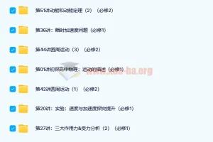 高一物理必修（人教版）高中基础提升 于亮
