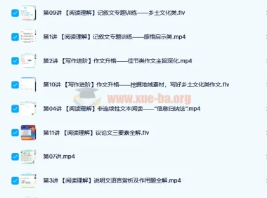 孙清珍 2021秋 初二语文阅读写作目标A+班 11讲带讲义