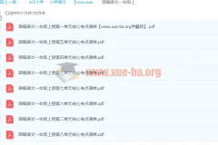 部编小学语文一年级上册单元核心考点清单PDF