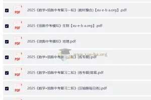 2025初中数学•领跑中考复习一二轮