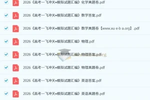 2026版一飞冲天 高考模拟试题汇编