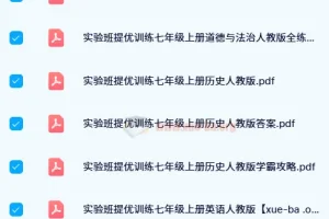 初中实验班提优训练