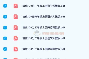 王朝霞培优100分 1-6年级