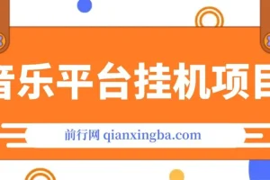 音乐平台挂机项目，无脑挂机月入6K+长期可做