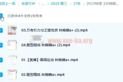 2023高考物理 林婉晴 a+全年班 一轮复习暑假班 秋季班更新6讲