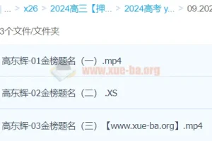 高东辉化学 2024高三高考化学押题冲刺班