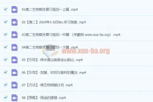 2024高二生物 陈旭晨 下学期 寒假班