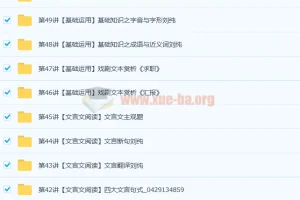 重点中学语文应试指南50讲带讲义完结