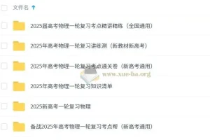 2025 新高考 高考物理 一轮复习资料合集