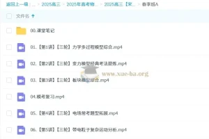 2025高三高考物理 宋雨晴物理全年一轮二轮 暑假秋季寒假春季