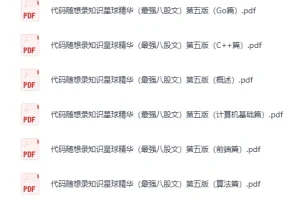 《代码随想录:知识星球精华-最强八股文》（第五版）[PDF]