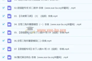 2024 初二数学 李爽 秋季班 下