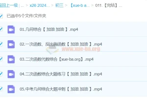 【完结】【2024中考】中考数学复习冲刺