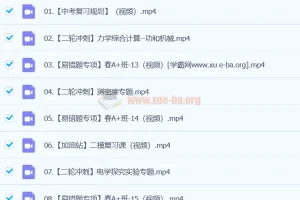 谭清军 2024初三中考物理视频课程 春季班（下）