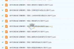 【高考二轮】高中生物学专题复习课件（通用版）