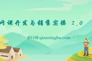 网课开发与销售实操 2.0
