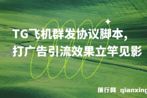 【引流必备】TG飞机群发协议脚本，批量采集群私聊，打广告引流效果立竿见影