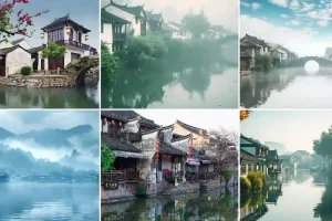江南水乡唯美风景无水印视频素材横板300+