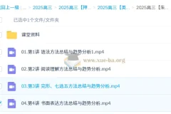 朱汉祺 2025高三高考英语 点睛班