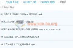 2024高三高考化学 高东辉化学 二轮 寒假班